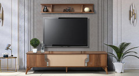 Troy Walnut TV Unit 2