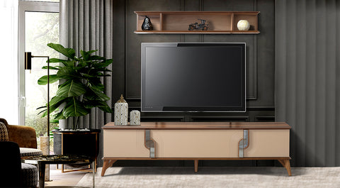 Troy Walnut TV Unit 3