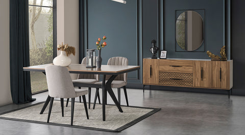 Zenit Walnut Dining Room Set