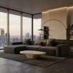 ركنة مودرن منخفضة بلوك بتصميم معاصر وشازلونج عريض فخم - 300×180 سم خشب طبيعي مودرن وجودة عالية وودجي